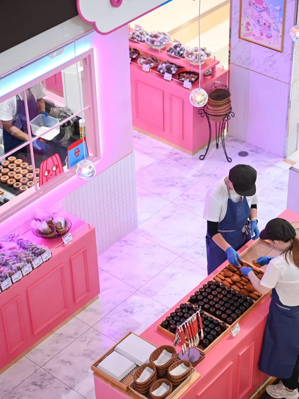 上から見たカフェの様子